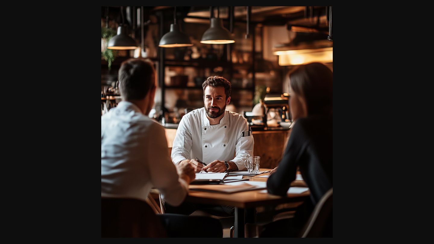 Persoonlijk gesprek tussen chef en recruiter